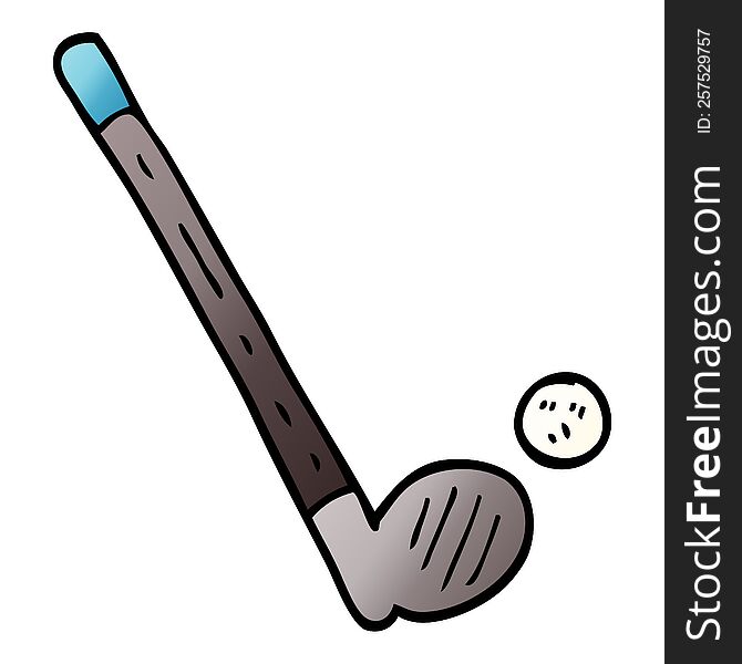 cartoon doodle golf club