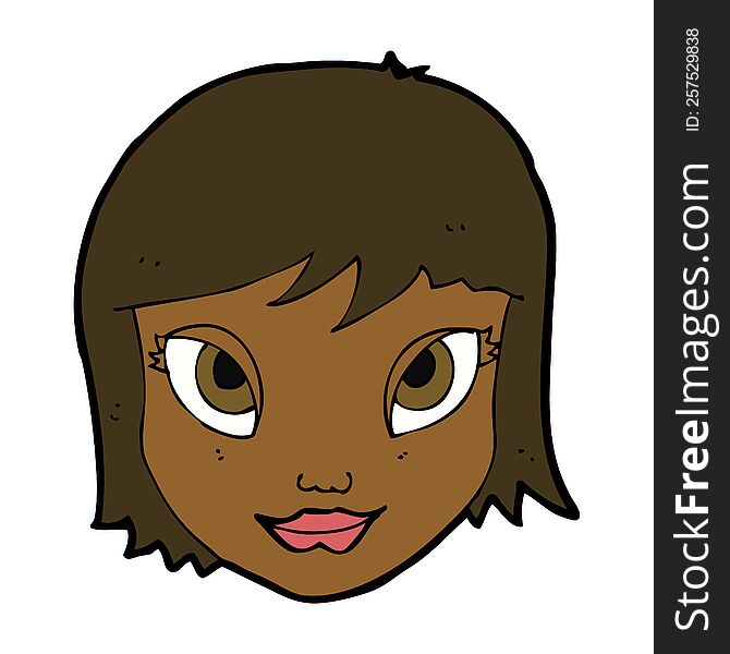 cartoon female face