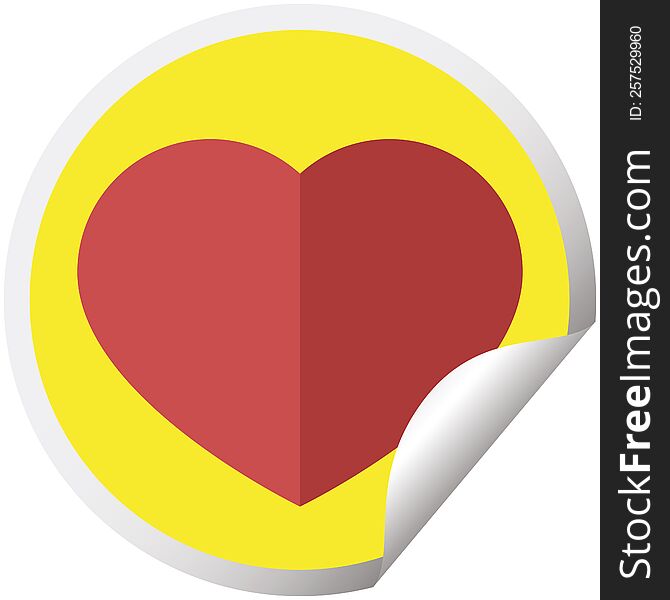Heart Symbol Graphic Circular Sticker