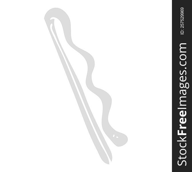 flat color illustration of hair clip. flat color illustration of hair clip