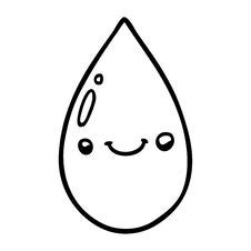 Cartoon Cute Raindrop Stock Photos