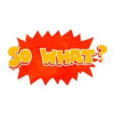 So What Retro Cartoon Sign Stock Photos