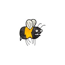 Cartoon Fat Bumble Bee Stock Images
