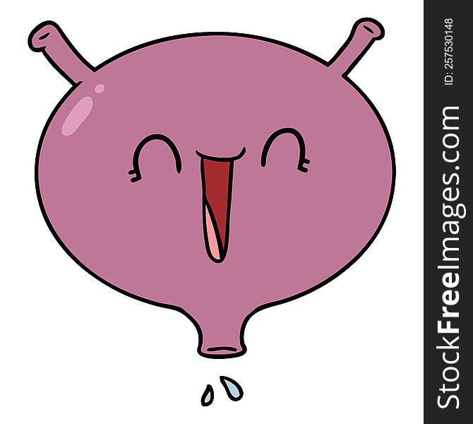 cartoon laughing bladder. cartoon laughing bladder