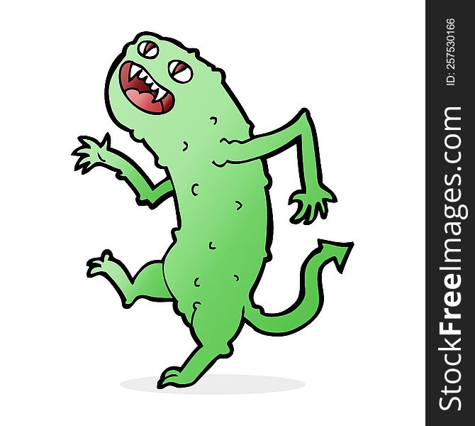 cartoon dancing monster. cartoon dancing monster