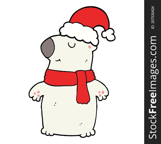 cute cartoon christmas bear