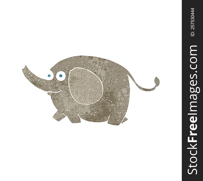 Retro Cartoon Elephant