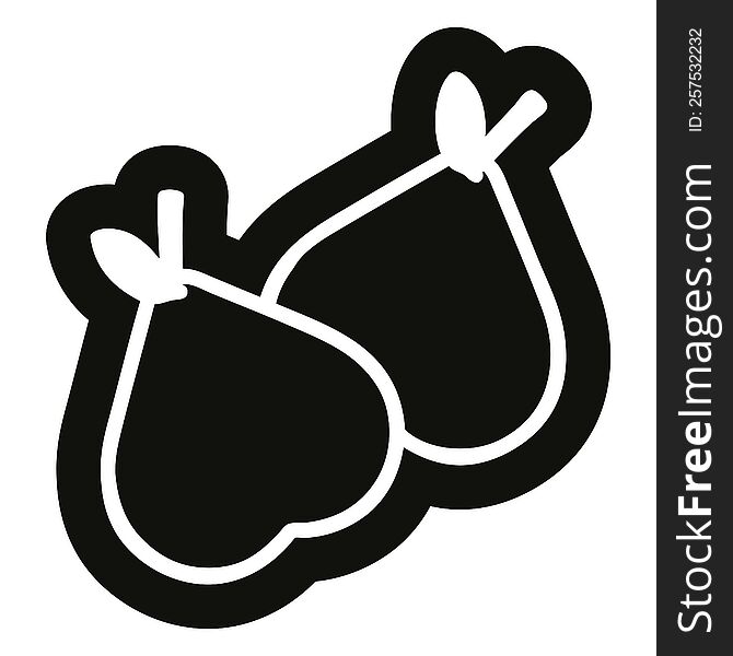 organic pears icon symbol