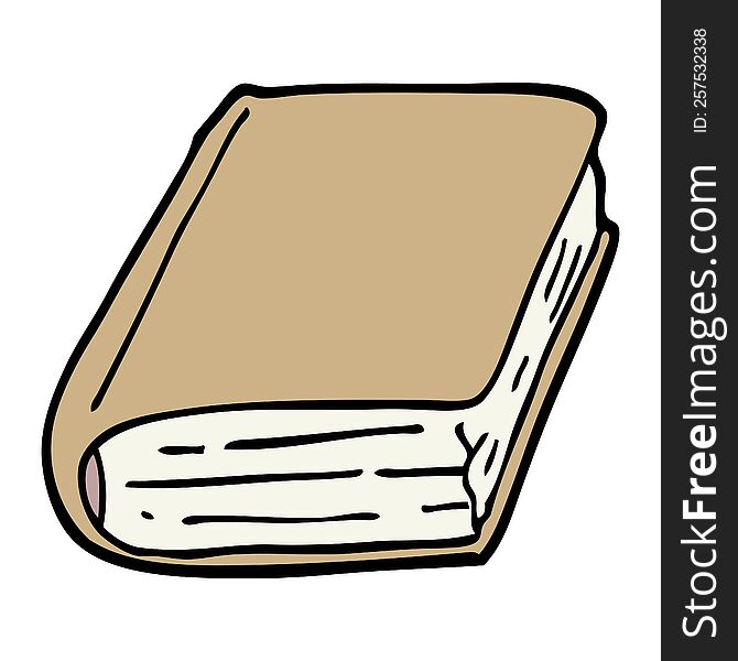 hand drawn doodle style cartoon old book