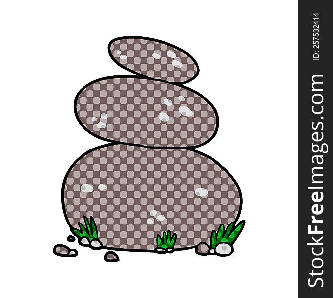 cartoon large stacked stones. cartoon large stacked stones