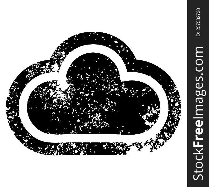 Weather Cloud Distressed Icon