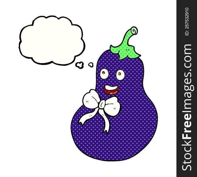 thought bubble cartoon eggplant