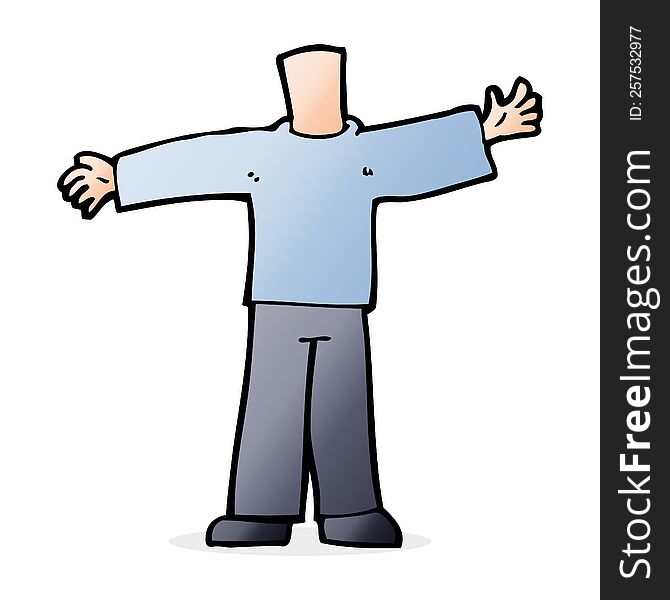 Cartoon Body With Open Arms  (mix And Match Cartoons Or Add Own Photos