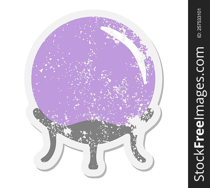 Crystal Ball Grunge Sticker