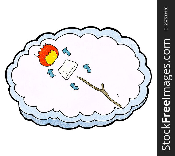 Textured Cartoon Toasted Marshmallow Process