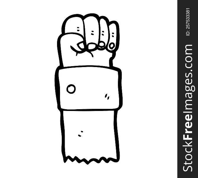 Cartoon Raised Fist