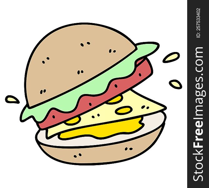 cartoon of a tasty burger
