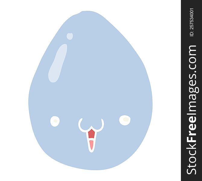 Flat Color Style Cartoon Egg