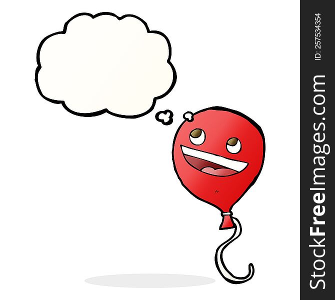Cartoon Balloon With Thought Bubble