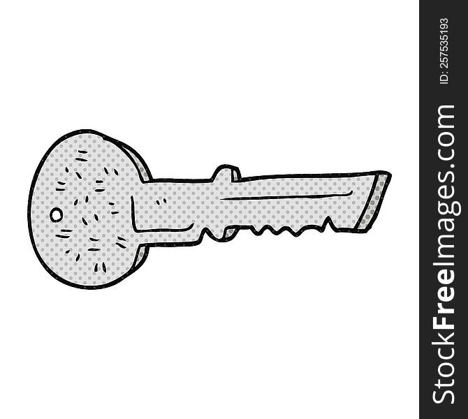 freehand drawn cartoon door key