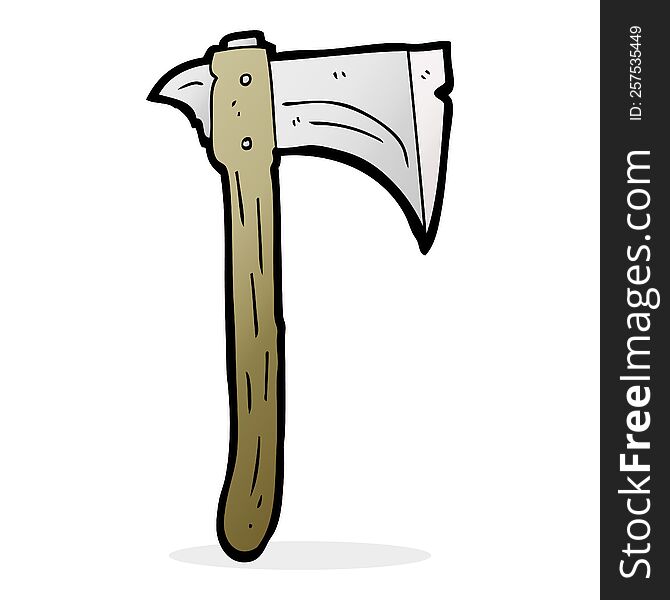 freehand drawn cartoon axe