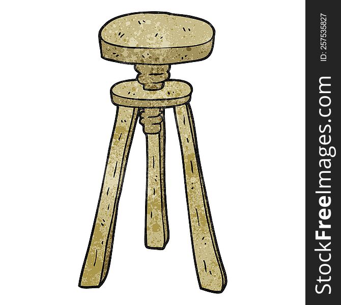 Textured Cartoon Artist Stool