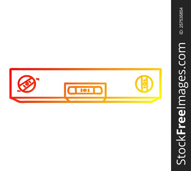 warm gradient line drawing cartoon spirit level