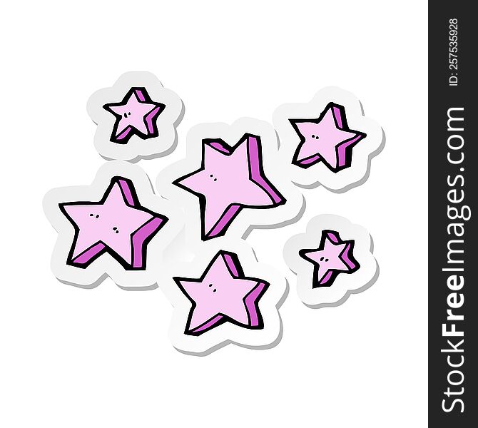 Sticker Of A Cartoon Stars