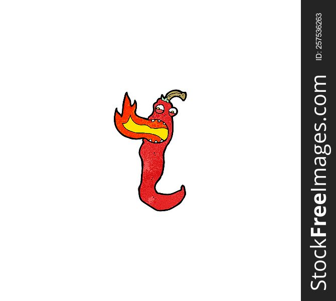 Fire Breathing Chili Cartoon