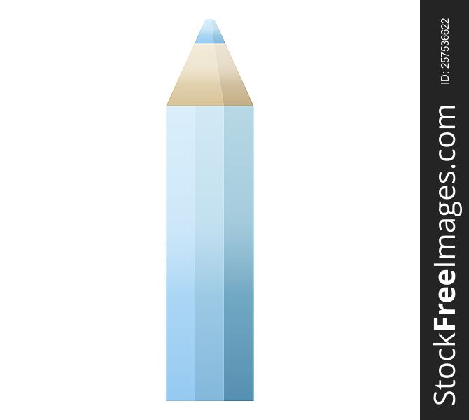 Blue Coloring Pencil Graphic Icon