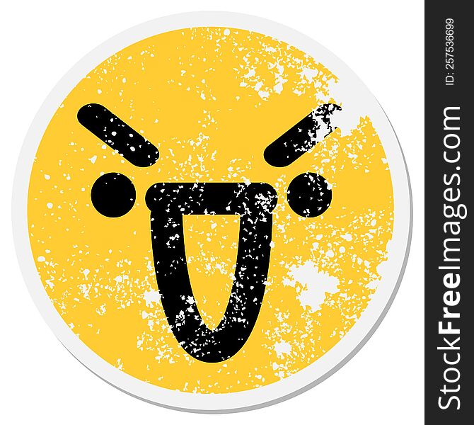 laughing mean face circle