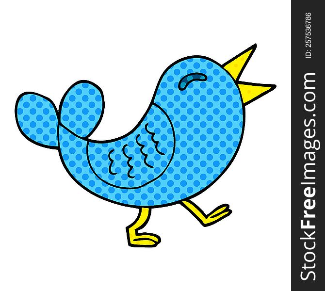 cartoon doodle bluebird