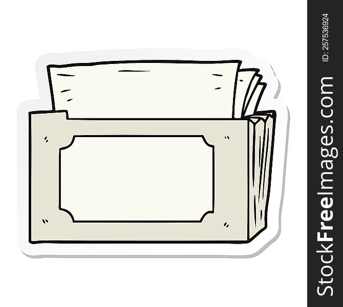 sticker of a cartoon folder of files