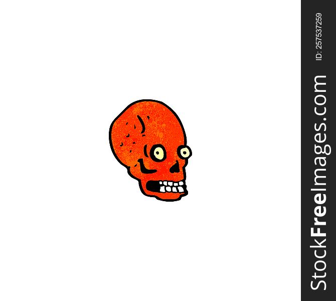 cartoon spooky staring skull