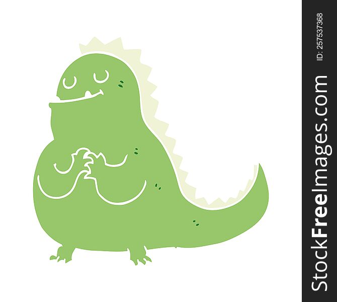 flat color style cartoon dinosaur