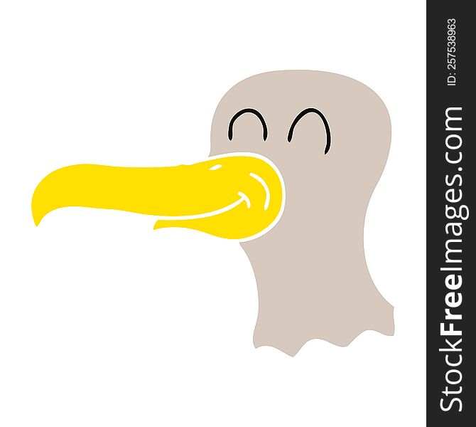 flat color illustration of seagull. flat color illustration of seagull