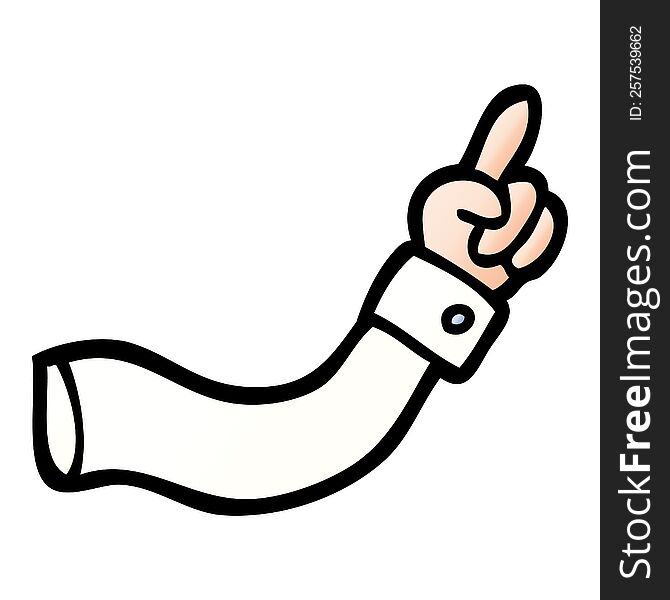 Vector Gradient Illustration Cartoon Pointing Arm