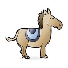 Cartoon Donkey Stock Image