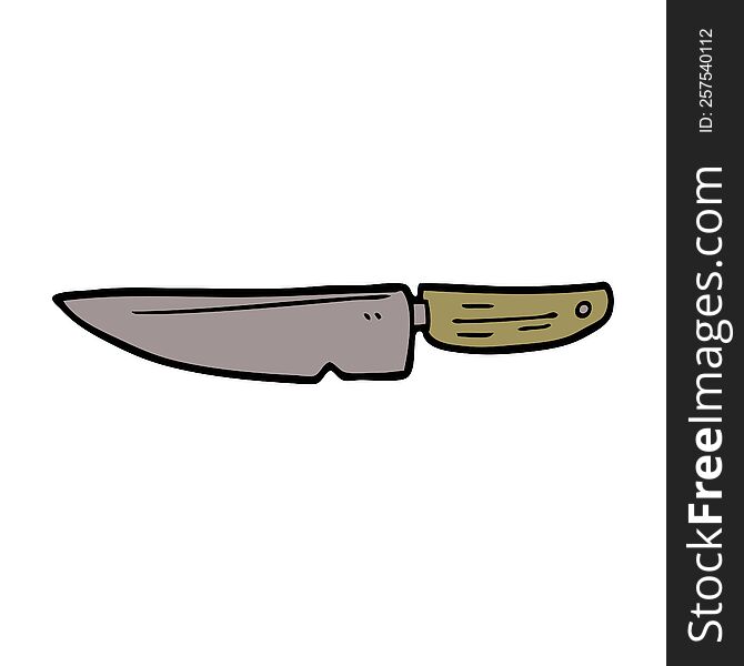 cartoon doodle kitchen knife