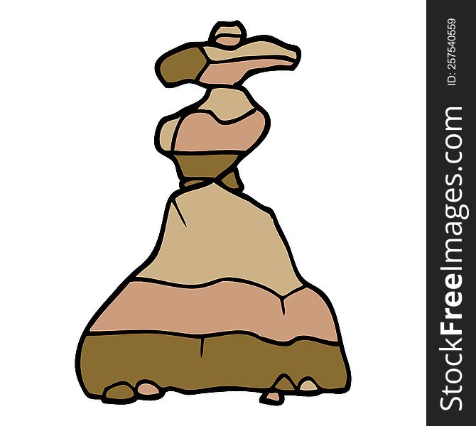 cartoon doodle of stacked stones