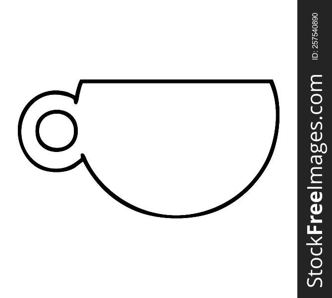 line doodle of a coffee or tea cup