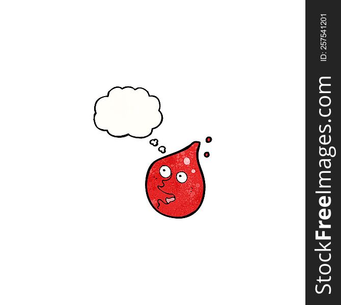 Happy Blood Drop Cartoon Character