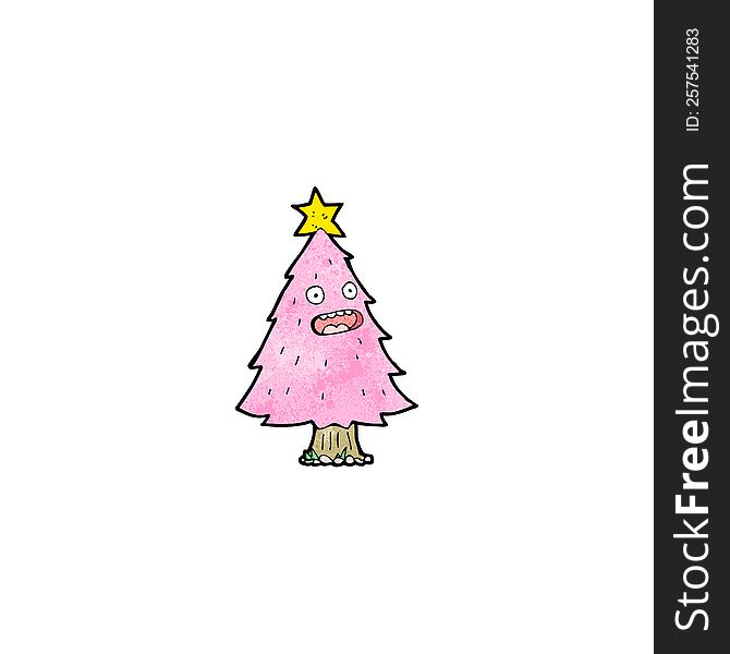 Cartoon Pink Tree