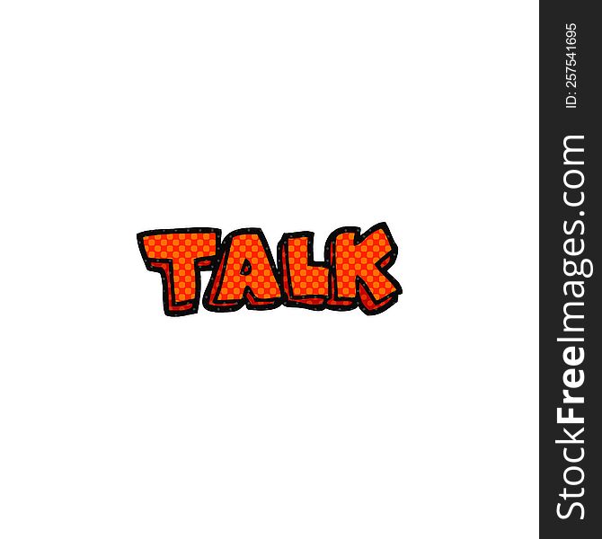 freehand drawn cartoon talk symbol