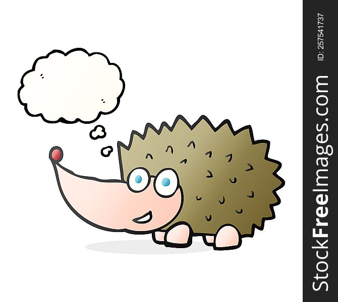 Thought Bubble Cartoon Hedgehog