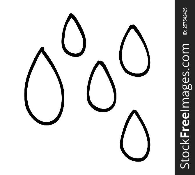 line drawing cartoon rain drop