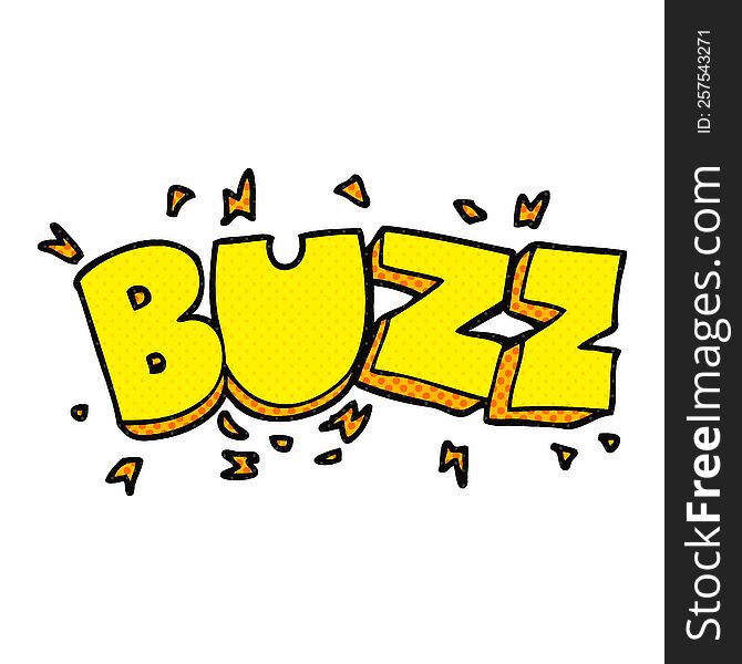 freehand drawn cartoon buzz symbol