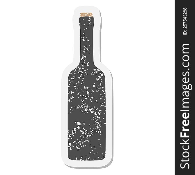 wine bottle grunge sticker
