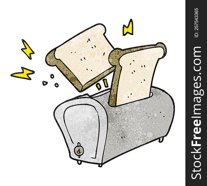 Textured Cartoon Toaster