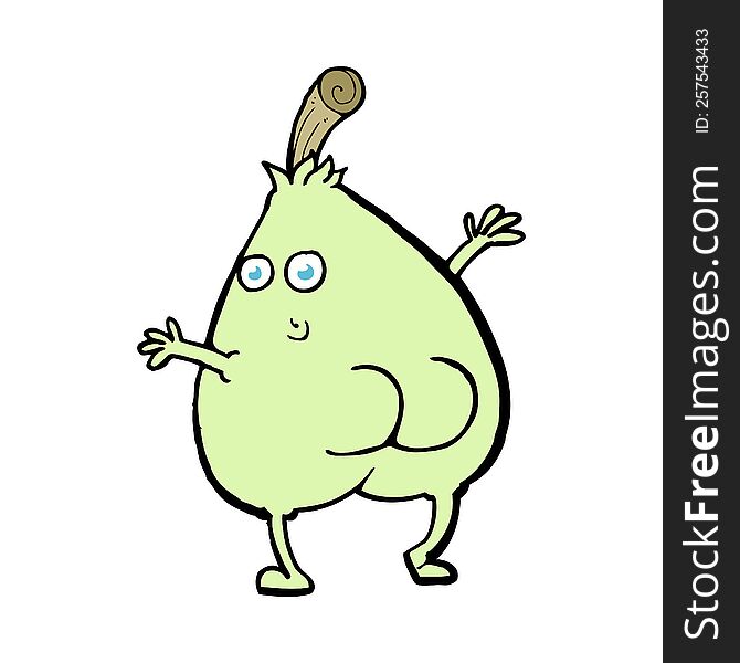 a nice pear cartoon